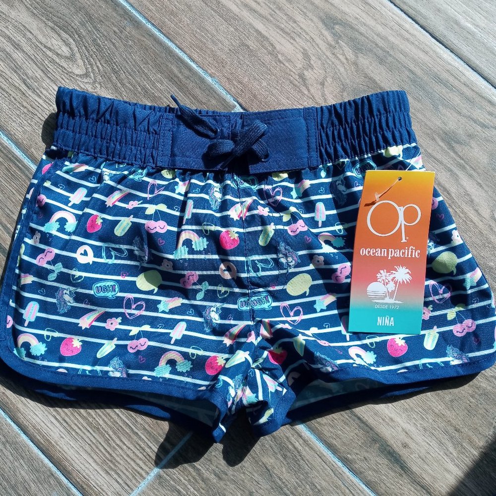 Ocean Pacific Board Shorts - "Fruity Stripe"